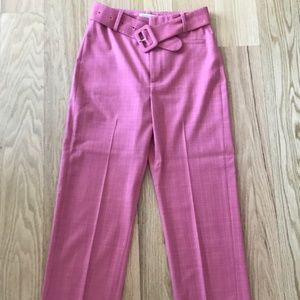 & Other Stories Belted Pink Trousers Size 4